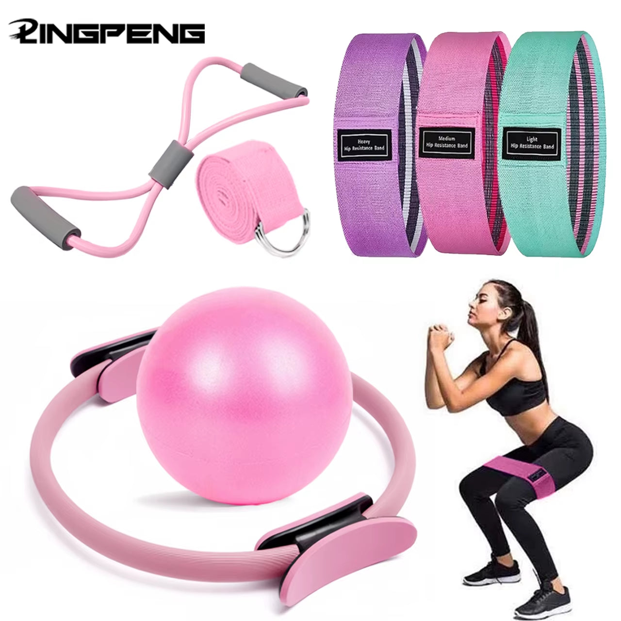 Elevate Your Fitness Routine with the NEW Pilates Ball and Ring Set - Perfect for Postpartum and Everyday Workouts!