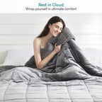 Experience Ultimate Comfort with Our 15 Lbs Queen Size Weighted Blanket - Flannel Shaggy Sherpa for a Cozy Sleep