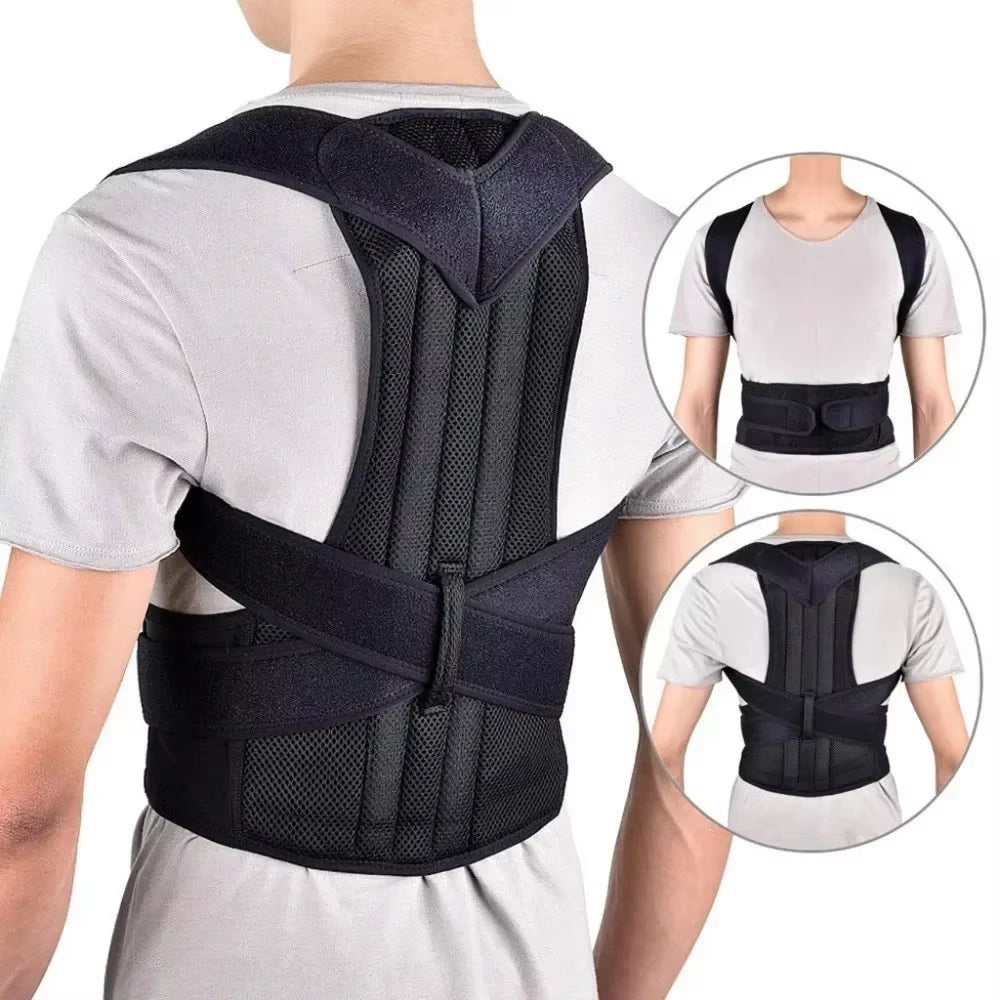 Transform Your Posture with Our Unisex Back Brace Lumbar Support - Say Goodbye to Back Pain!