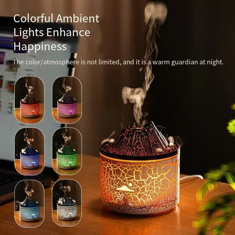 Transform Your Space with the Simulated Lava Volcano Jellyfish Aromatherapy Diffuser 