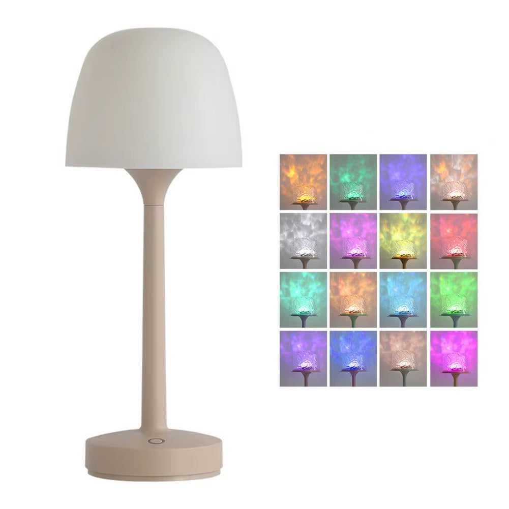 Transform Your Bathroom with the Relaxing Blue Water Wave Projection Night Light - Touch Control Spa Experience