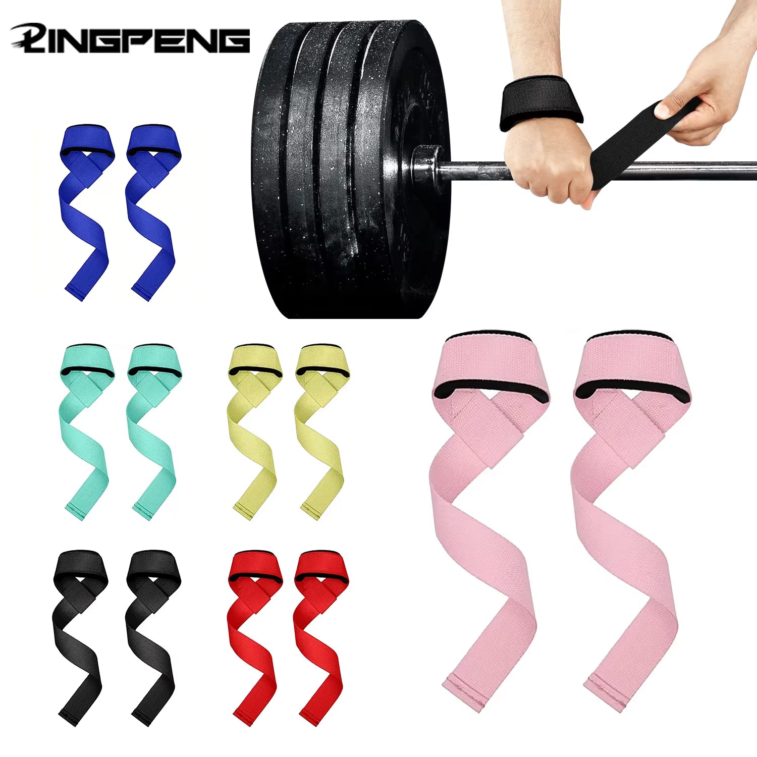 Elevate Your Workout with 2PCS Weightlifting Straps - Ultimate Wrist Support for Strength Training, Deadlifts, and Crossfit